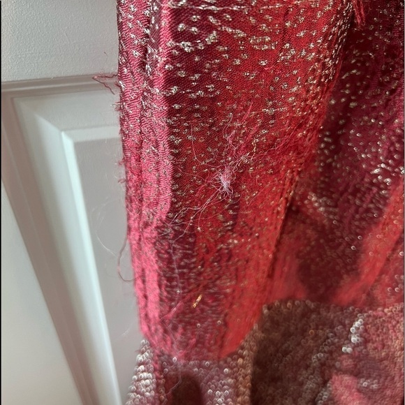 ML MONIQUE LHUILLIER Jacquard Sleeveless High/low Gown - Picture 10 of 16